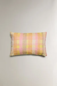 CHECK THROW PILLOW COVER