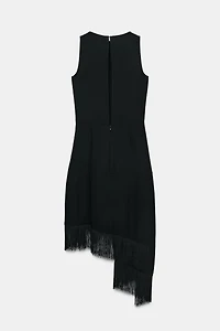 ASYMMETRIC FRINGED DRESS ZW COLLECTION