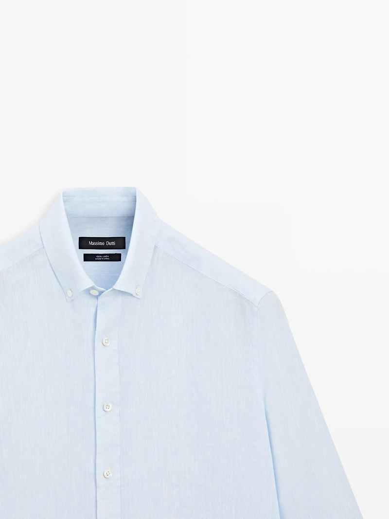 100% linen regular fit shirt