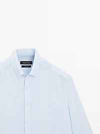 100% linen regular fit shirt