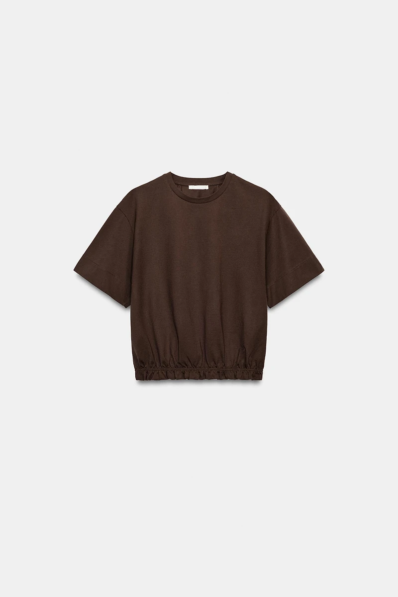 ELASTIC HEM T-SHIRT