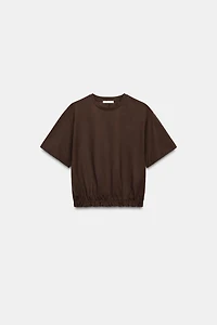 ELASTIC HEM T-SHIRT