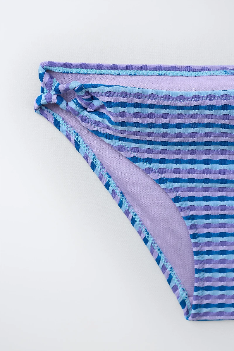 6-14 ANS/ BIKINI TEXTURÉ À RAYURES