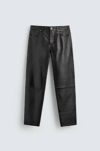 LEATHER SLIM FIT PANTS