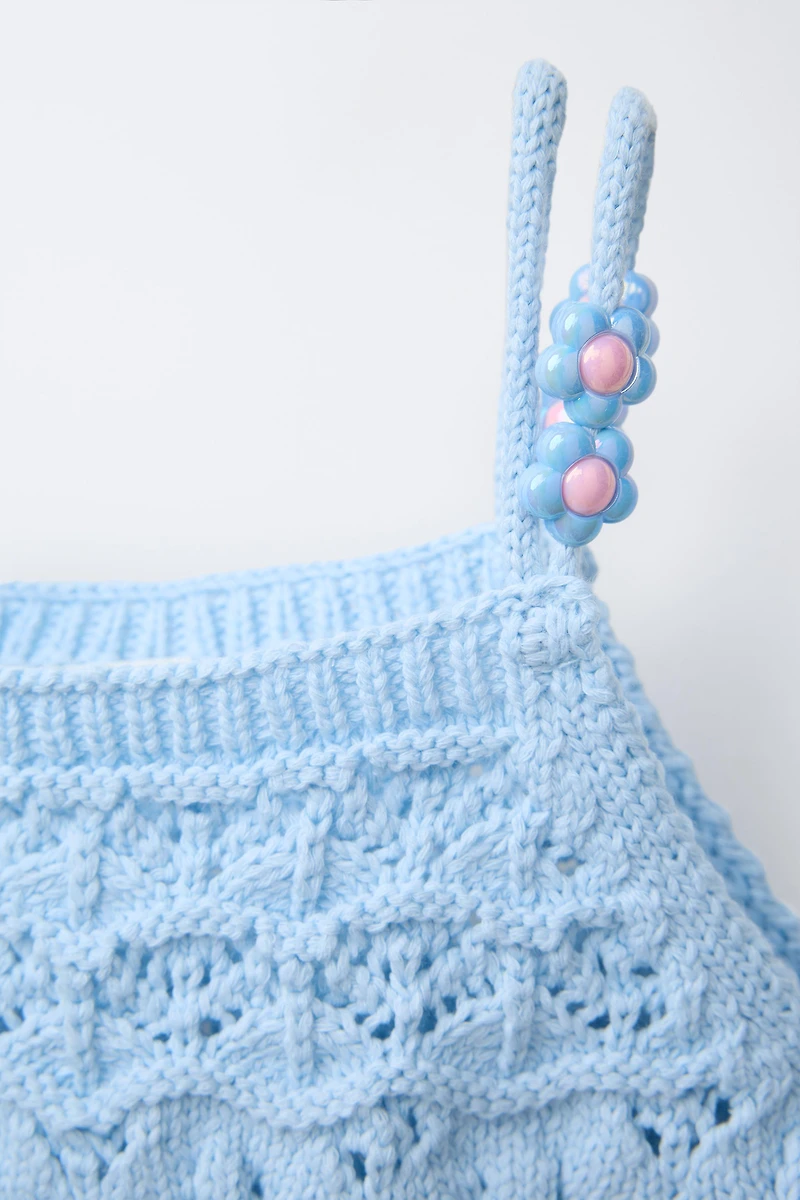 TOP EN MAILLE FANTAISIE