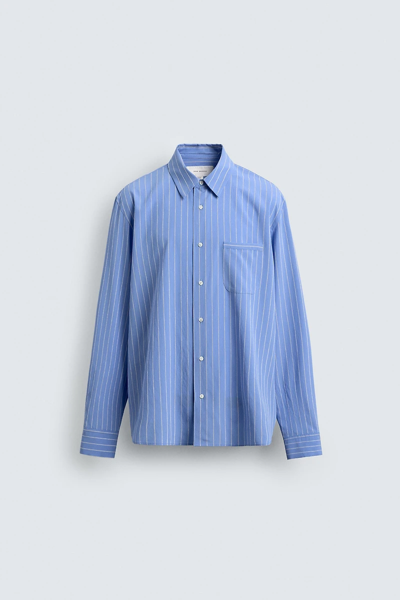 CHEMISE À RAYURES ET POCHE