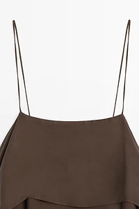 Strappy mini dress with ruffle detail