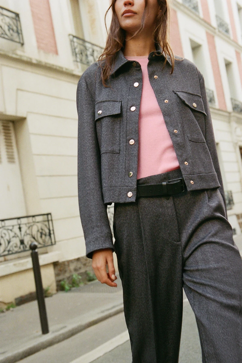 HERRINGBONE POCKET JACKET