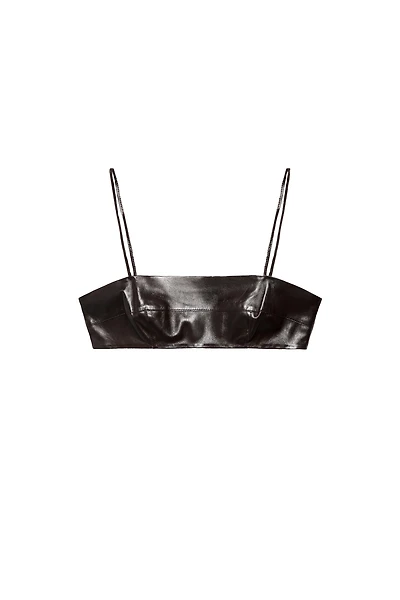 100% LEATHER CROP TOP ZW COLLECTION