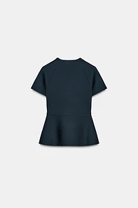 KNIT PEPLUM TOP