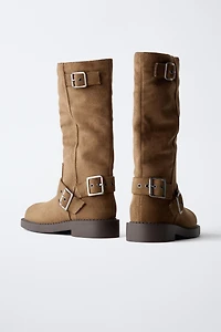 BUCKLED BOOTS