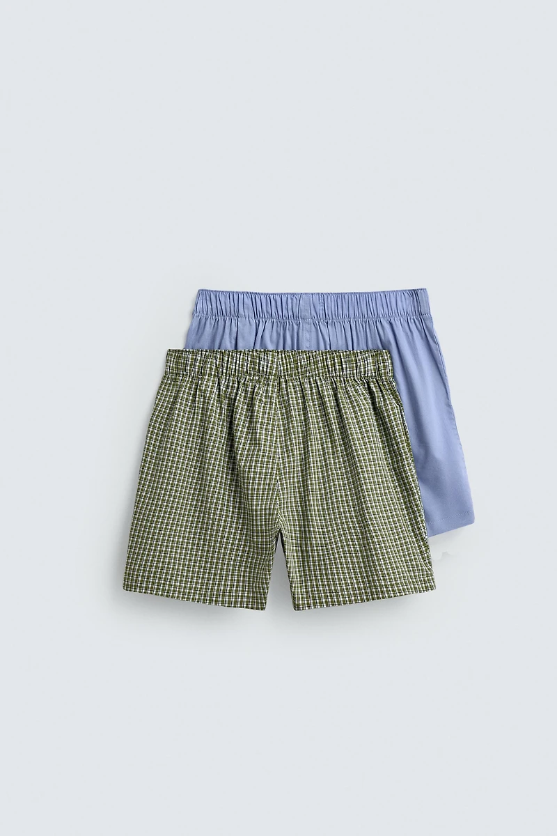 2-PACK COMBINED POPLIN BOXERS