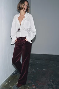 VELVET FLARE PANTS ZW COLLECTION