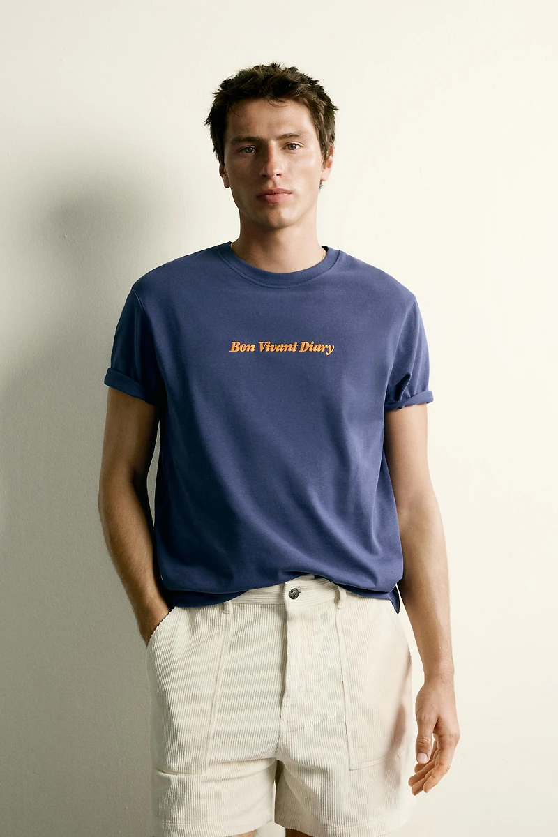 RELAXED FIT EMBROIDERED T-SHIRT