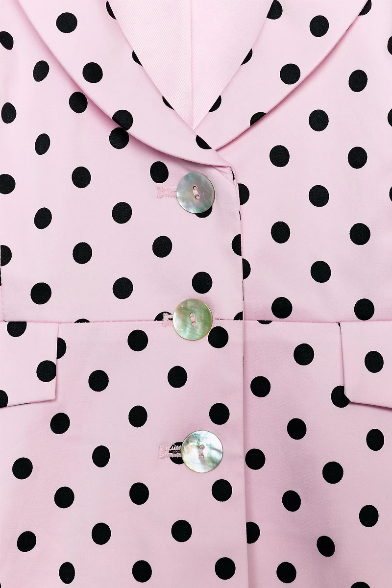 POLKA DOT CROPPED JACKET