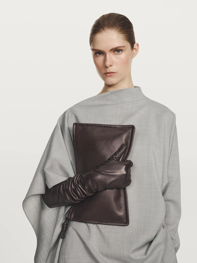 100% wool asymmetric ruffled blouse - STUDIO