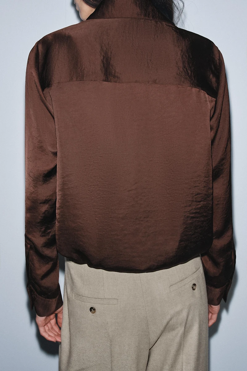 SATIN EFFECT SHIRT ZW COLLECTION