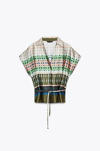 CHEMISE SATINÉE IMPRIMÉE