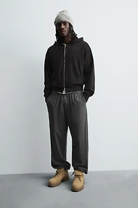 RELAXED FIT TEXTURED PANTS