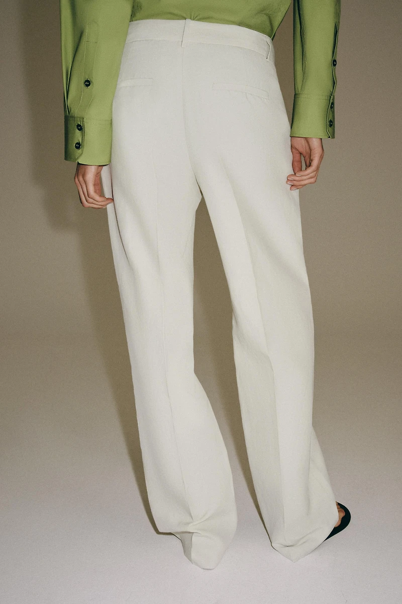 ZW COLLECTION LINEN BLEND PANTS