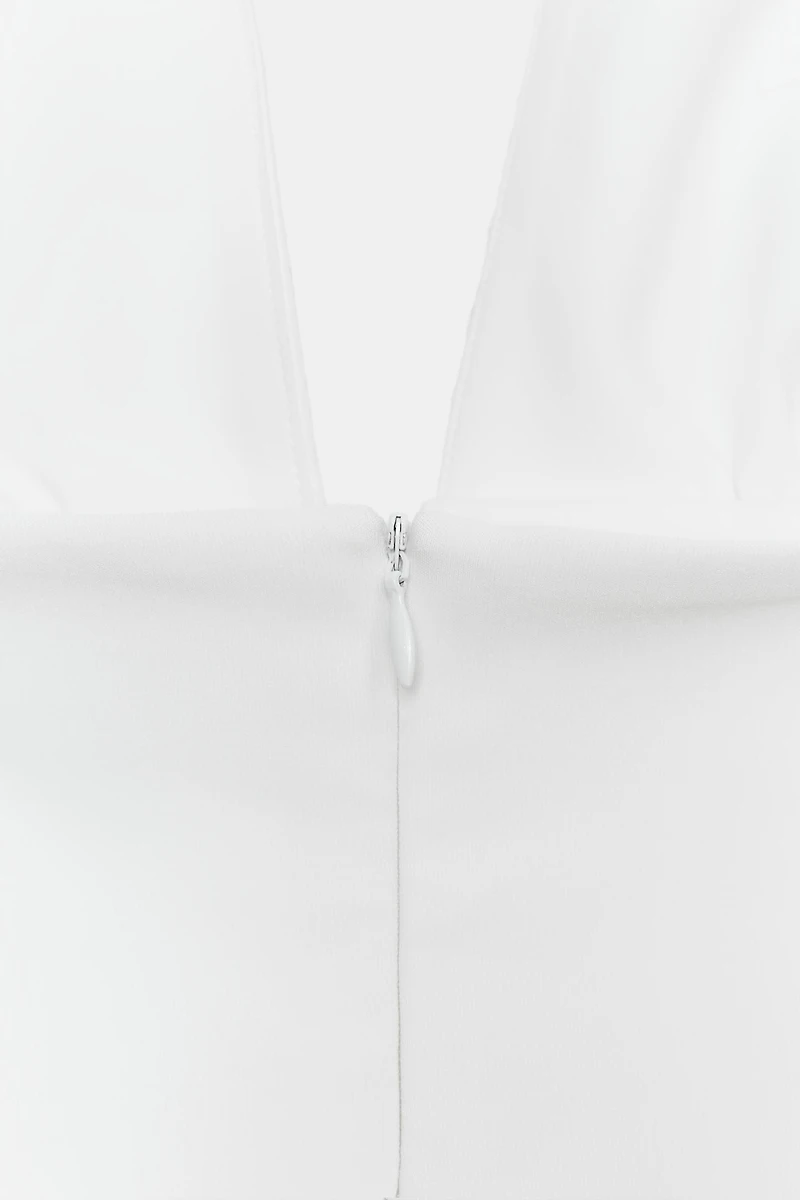HALTER CAPE SKIRT DRESS