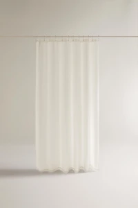 JACQUARD LINEN SHOWER CURTAIN