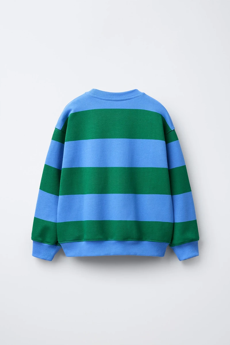 STRIPED LOGO SWEATSHIRT