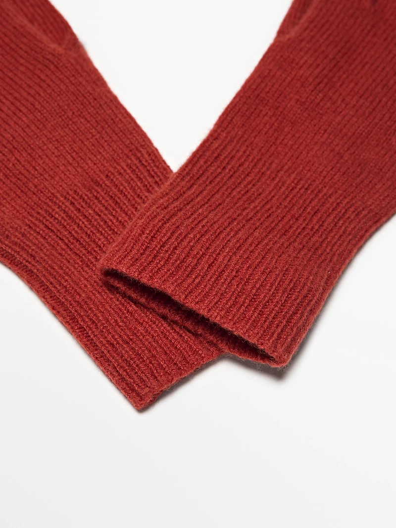Gants en maille de laine mélangée