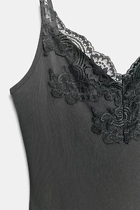 COMBINATION LACE TOP