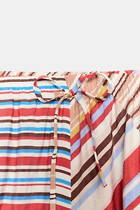 STRIPED WIDE-LEG PANTS
