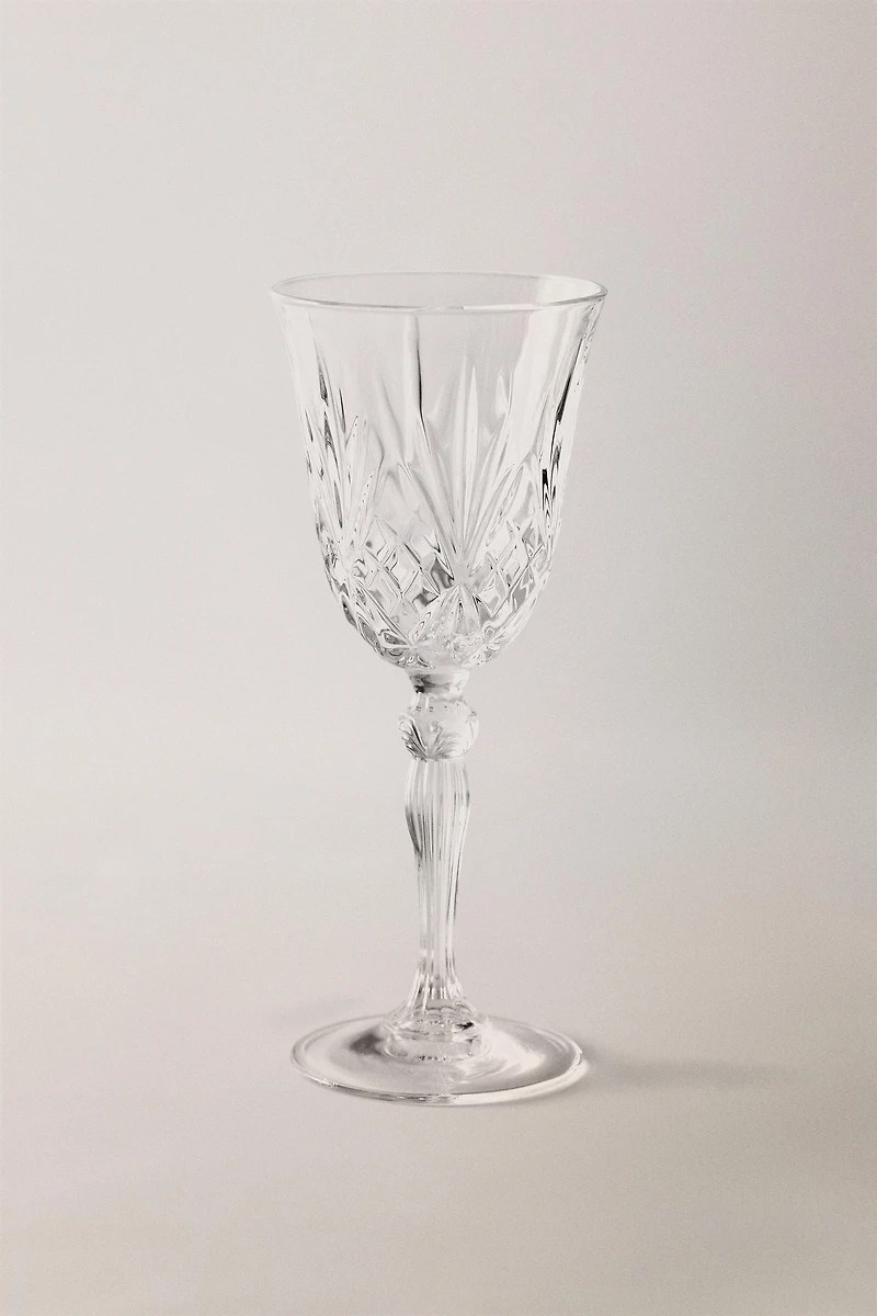 VERRE À VIN TAILLÉ CRISTALLIN