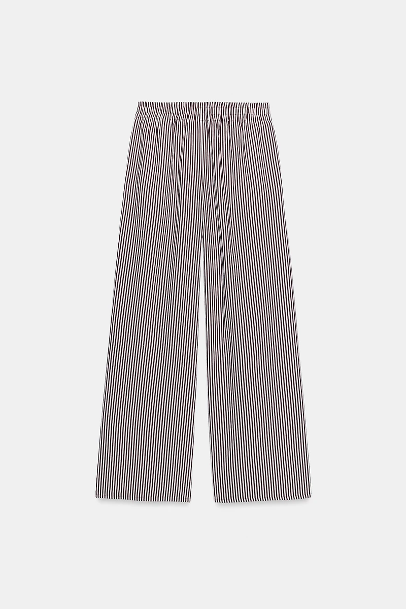 STRIPED WIDE LEG PANTS