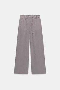 STRIPED WIDE LEG PANTS