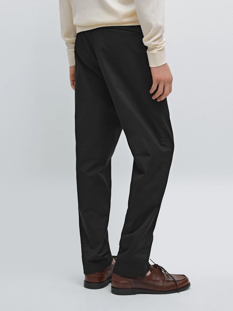 Slim fit textured trousers