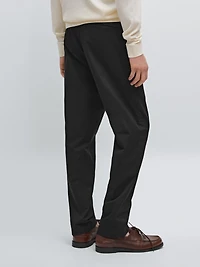 Slim fit textured trousers