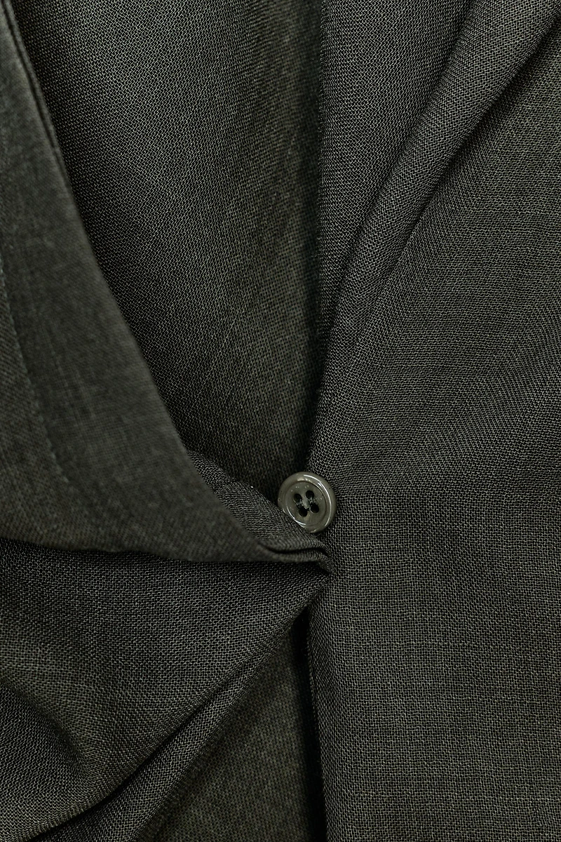 ASYMMETRIC WRAP WOOL BLEND TOP ZW COLLECTION