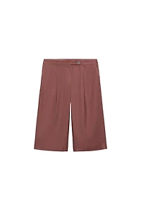 LONG LINEN BLEND SHORTS