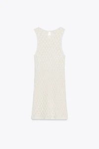 CUTWORK HALTER SHORT DRESS