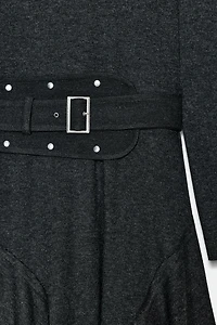 ROBE MI-LONGUE ASYMÉTRIQUE