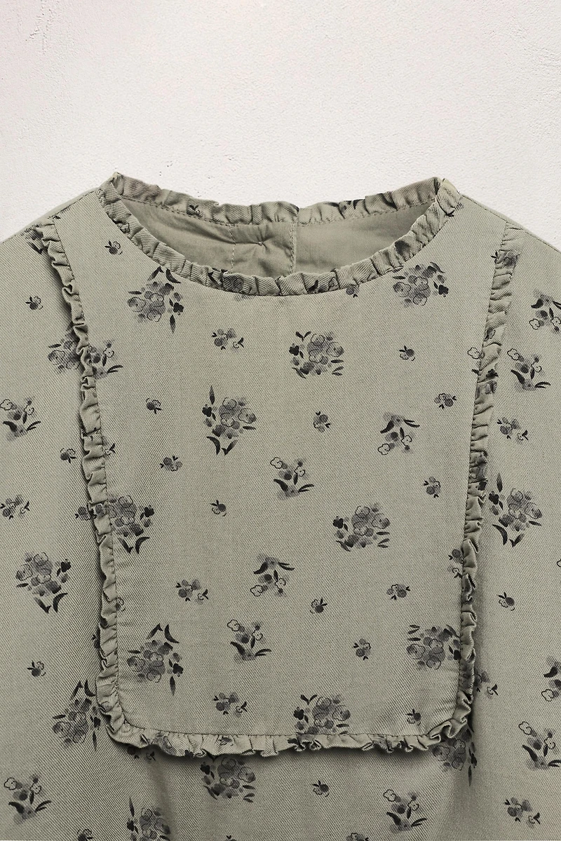 AGES 6-10 / LIMITED EDITION RUFFLED FLORAL DRESS