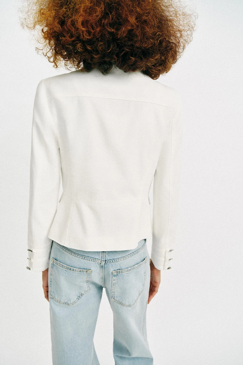VESTE COL MONTANT BOUTONS