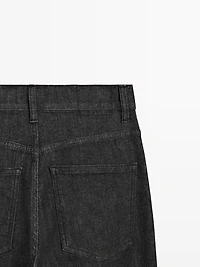 High-waist straight-leg jeans