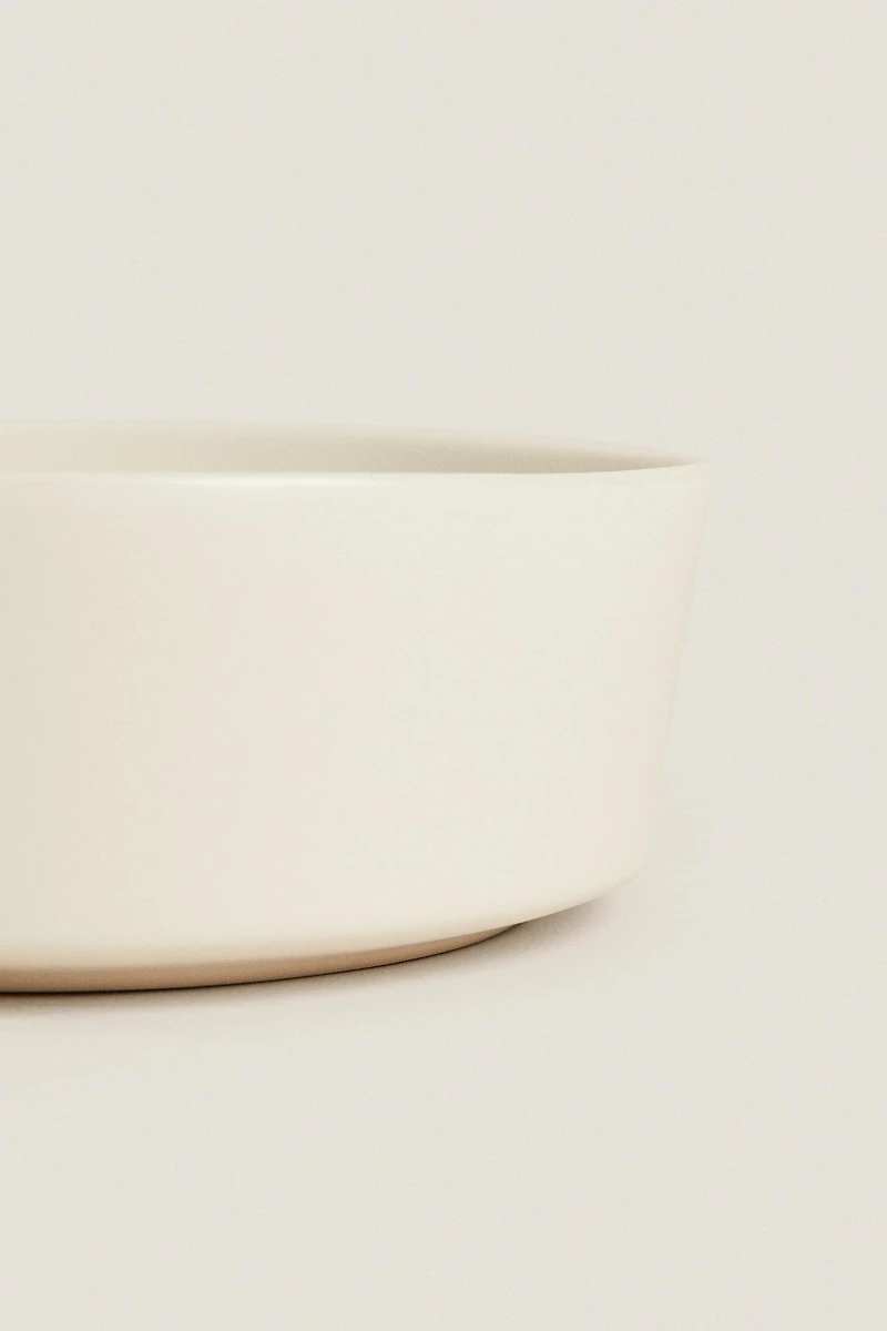 STONEWARE PET FOOD BOWL