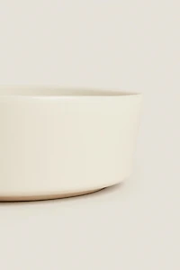 STONEWARE PET FOOD BOWL