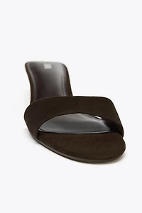 SUEDE WEDGE SANDALS
