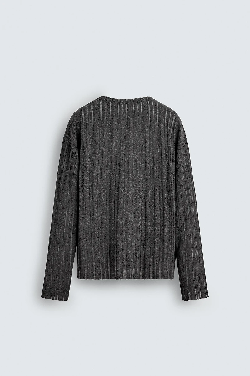 T-SHIRT EN MAILLE AJOURÉE