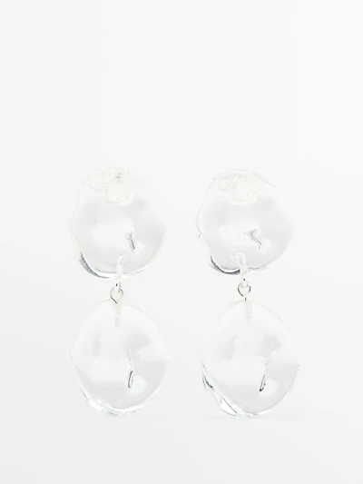 Boucles d'oreilles pièces en verre