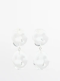 Boucles d'oreilles pièces en verre
