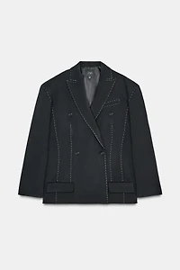 OVERSIZED TOPSTITCHED BLAZER