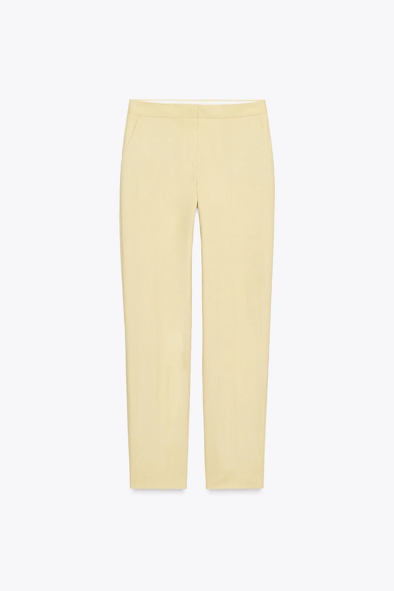 TEXTURED STRAIGHT LEG PANTS